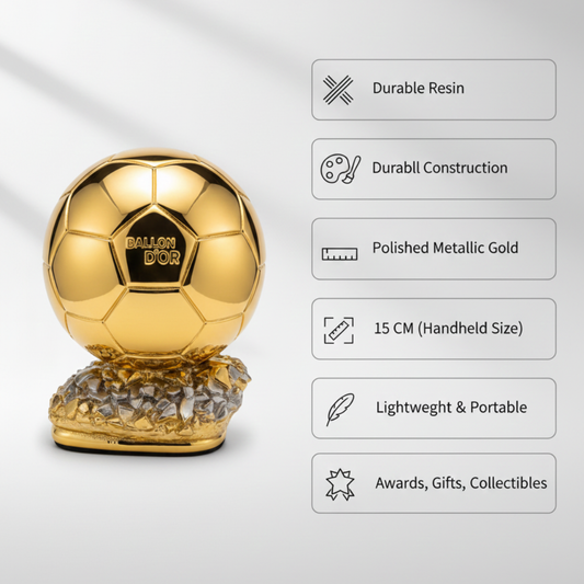 Golden Football Trophy – Handheld Size