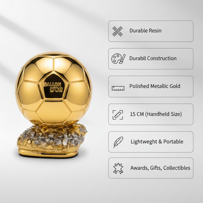 Golden Football Trophy – Handheld Size